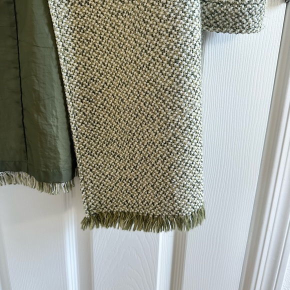 Green women’s knit 3/4 coat - Picture 5 of 6